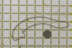 VINTAGE POPCORN STERLING SILVER 925 CHAIN LINK NECKLACE 17.75″ STAPLE LAYER