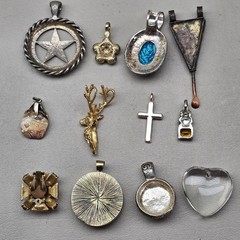 Vintage Pendant Lot 12 Pieces Mixed Styles Modern Rustic Glass Crystal Florenza