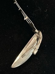 Antique Vintage ART DECO Dress Clip Silver Tone & Clear Rhinestone Glamorous
