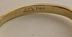 Vintage Solid 14k Yellow Gold Diamond Ring Estate, Natural Diamond, Antique 0.68