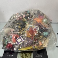 3+ lbs VTG to NOW CRAFT JUNK SCRAP BROKEN Jewelry Lot Harvest Repurpose Salvage
