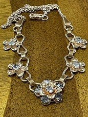 Vintage Barclay 1/20 12kt G. F. Floral Rhinestone Necklace