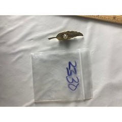 Leaf Brooch Pin with Faux Pearl Gold Tone Accent Nature Inspired 2 Inch