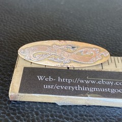 English Sydenham Brothers Sterling Hallmark Gold Filled 9k Top BABY Brooch c1900