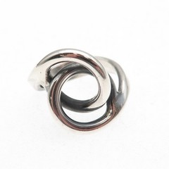 Anna Greta Eker 925S Sterling Vintage Norway Modernist Interlocked Ring Size 6.5