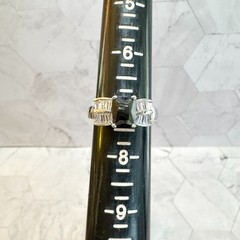 Fashion Ring & Earring Set Faux Black Onyx CZ Silver Tone Sz 7 New Old Stock