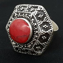 Vintage 2.50ctw Carnelian Silver Ring Size 9