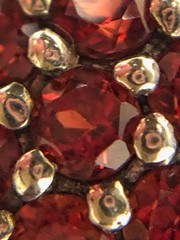 Rare Estate Vintage Ring Sterling Silver 925 Natural Czech Garnet Stone Size 6.5