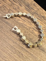 Vintage MCM 1960s Signed WEISS Aurora Borealis Rhinestone Bracelet 7”