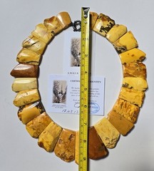 A one-of-a-kind amber necklace made in Estonia in the Amber House