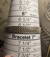 Vintage Goldette Signed Silver Checker Style Bracelet Size 6 3/4″
