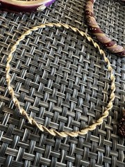 Lot 9 Pc Gold Tone Metal & Mauve Pink Burgundy Bangle Cuff Bracelet Jewelry G5