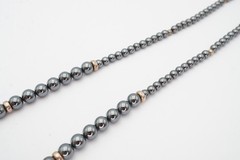 Vintage Sterling Silver 925 Hematite Necklace 18″