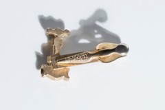 Vintage Mercury Industries Crane Valve Pipe Advertising Tie Bar Clip Gold Tone
