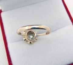 Vintage Style Flower Cluater Ring 2 Ct Lab Created Diamond 14k Yellow Gold Over