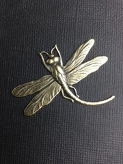 34173 Brass Oxidize Victorian Large Dragonfly Jewelry Finding