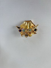 Lapis Lazuli Flower Basket Brooch