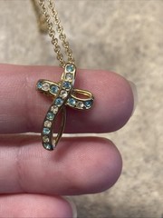 Grandma Estate 595 Gold Cross 18”Necklace