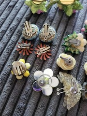 Vtg Floral Jewelry Lot – Signed/unsigned Jewelry Bone China Shell Staffordshire