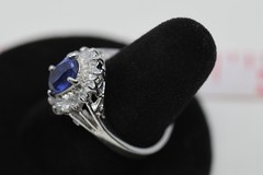 Blue Gemstone Ring Sterling Silver