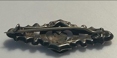 WWI silver and gold antique sweetheart brooch Mizpah Style 1909