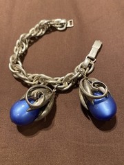 Iconic Eugene Bertolli for Napier Blue and Silver Kumquat Bracelet