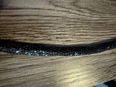 DL Auld Vintage Chainmail Mesh Snake Belt Necklace Black Gold Lariat Choker 42”