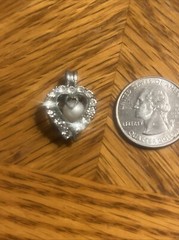 Beautiful Antique Vintage Pendant With Gem Stones & Pearl Opens See Pics & Read