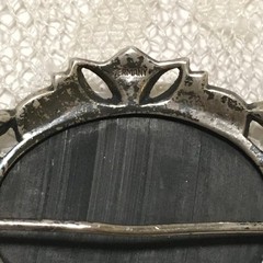 Vintage Sterling Silver Black Onyx Brooch Victorian Revival Romantic Germany