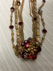 Verified RARE 40’s Miriam Haskell Multi Detailing Strand W/ Faceted Crystal