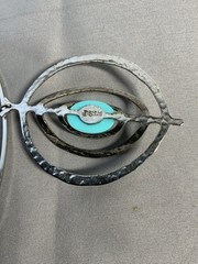 Vintage 1976 Sarah Coventry “Saturn” Choker Necklace Faux Turquoise Inset