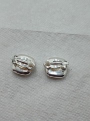 Vintage Carol Lee Faux Pearl Clip On Earrings