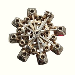 Vintage CZECH Garnet Glass Brooch Sparkling Bohemian rhinestones red Jewelry