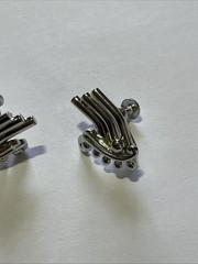 Vintage Silver Tone Climber Clip On Earrings Modern Screw Back