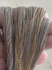 Vintage Les Bernard Sterling 925 Gold & Silver Multi Chain Elegant Necklace 16″