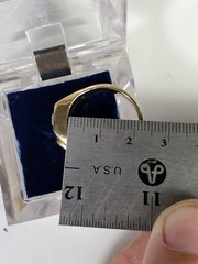 18KT H.G.E Vintage Gold Plated Costume Ring with Case