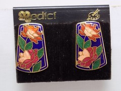 MEDICI – FLORAL DESIGN ENAMAL CLIP-ON EARRINGS