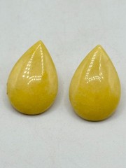 Vintage yellow stone teardrop earrings