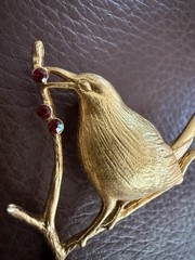 Joan Rivers Brooch Lot Garden Party Enamel Interchangeable Flower Bird Gold Tone