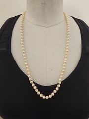 Vintage Monet Faux Pearl Knotted Necklace 24″ Nwt