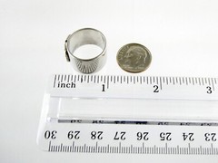 Vintage Sterling Silver Handmade H Initial Wide Band Ring 9.2g Size 6.25 Holly