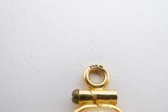 Vintage Natural Gold Nuggets In 14k Yellow Gold See Through Bezel Charm