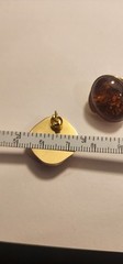Art Deco Vtg Antique 14kt Solid Gold Huge Amber Hallmark Earrings Not Scrap 7.8g