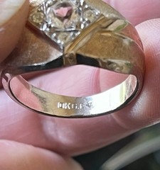 Vintage 10k Gold Filled Faux Diamond With Rhinestones Statement Ring11.75