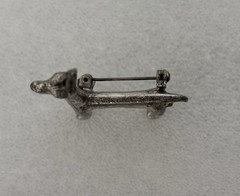Alva Studios Llama Alpaca Brooch Pin Folk Art Silver Plated Pewter Vintage