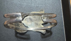Vintage 925 Alpaca Sterling Silver Flower Leaves Cuff Bracelet 17.2 Grams
