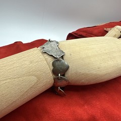Antique WWII Sweetheart Sterling Silver Bracelet. Tested. 13.4 G.See pics.