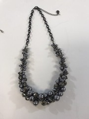 Jewelry Lot 7 Wearable Graduated Faux Pearl Necklaces Bronze Gold Black Silver