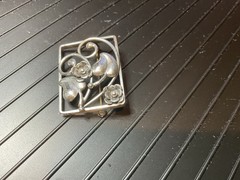 Vintage Sterling Silver Danish Modernist Floral Broach Pin 11g Denmark 367 M