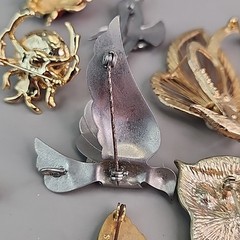 Vintage Animal Brooch Lot of 11 Monet Brooks Birds Deer Bugs Owl